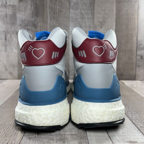 Adidas Mens 10.5 Human Made X Marathon Free Hiker Shoes Clear Onix Burgundy Gray - Picture 10 of 16